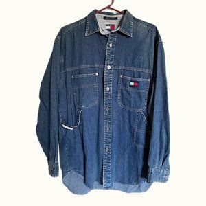 Vintage Tommy Hilfiger baggy denim shirt
